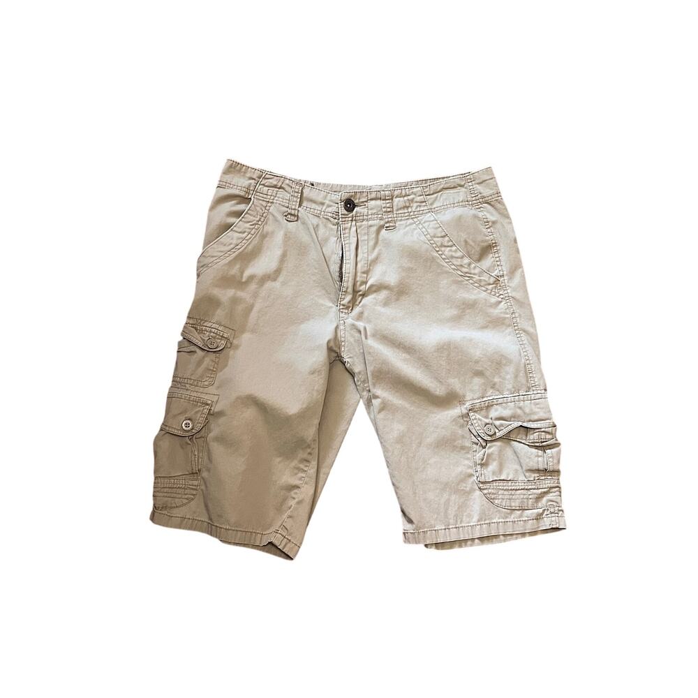 Carbon Cargo Shorts Khaki Tan Mens Size 32 Inseam 12"